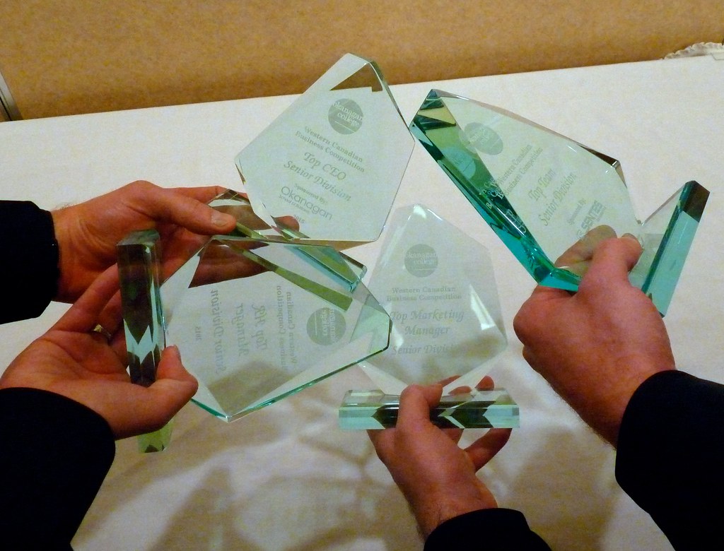 UFV Business students win gold (marketing team laptop)